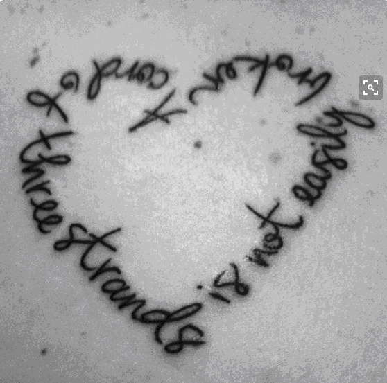 A ROPE OF 3 CORDS NOT EASILY BROKEN