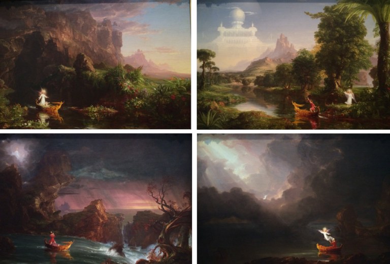 4 phases of life - voyage of life paintings